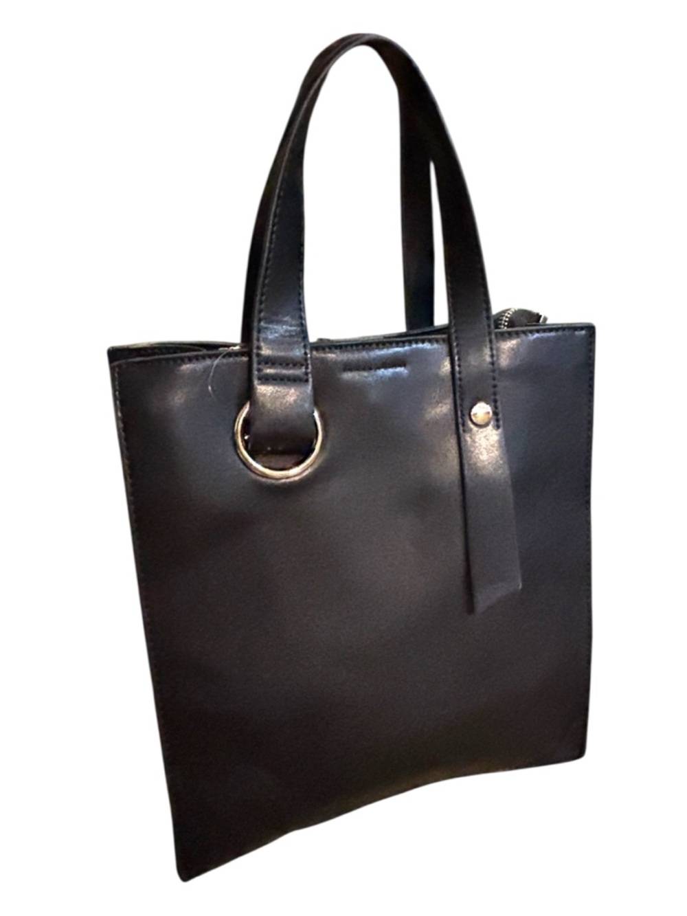 Walasa Black Professional Tote Split Leather Stru… - image 1